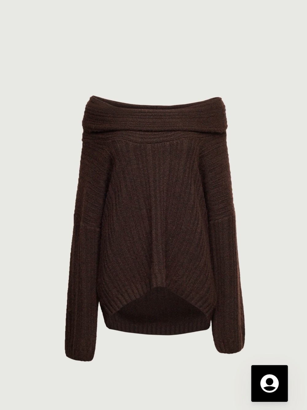 Cozy Women's Chocolate Brown OAK+FORT Turtleneck Sweater